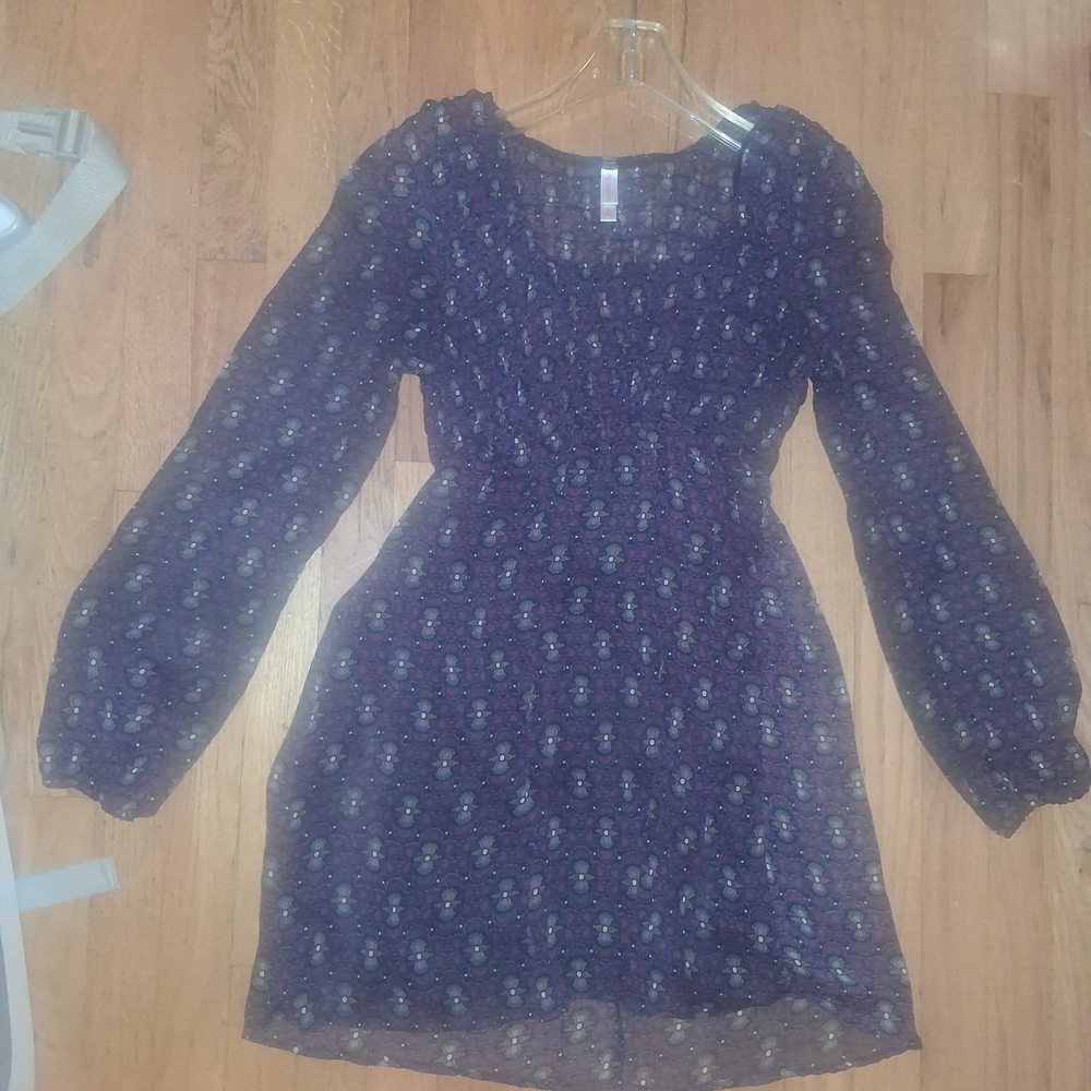 Xhilaration Purple Floral Mini Dress